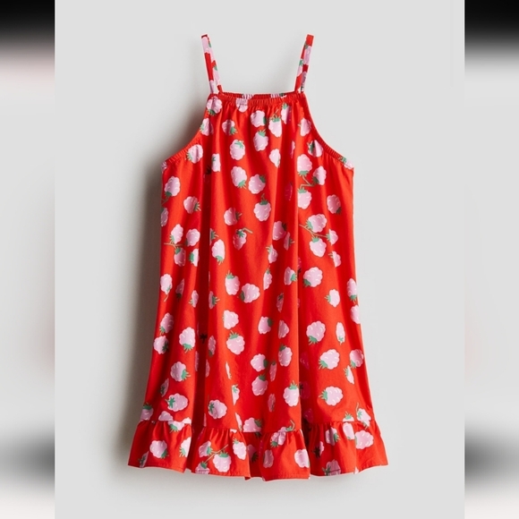 H&M Other - H&M Strawberry Red Sun Dress Size 6-7